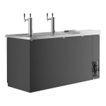 Avantco UDD-3-CT Black Kegerator / Beer Dispenser with (2) Double Tap Tower and Club Top - (3) 1/2 Keg Capacity Avantco UDD-3-CT Black Kegerator / Beer Dispenser with (2) Double Tap Tower and Club Top - (3) 1/2 Keg Capacity
