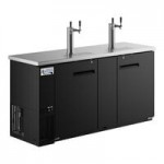 Avantco UDD-3-CT Black Kegerator / Beer Dispenser with (2) Double Tap Tower and Club Top - (3) 1/2 Keg Capacity Avantco UDD-3-CT Black Kegerator / Beer Dispenser with (2) Double Tap Tower and Club Top - (3) 1/2 Keg Capacity