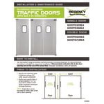 Regency Single Aluminum Swinging Traffic Door with 9