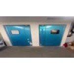 Regency Single Aluminum Swinging Traffic Door with 9