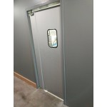 Regency Single Aluminum Swinging Traffic Door with 9