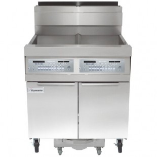 Frymaster SCFHD250G 100 lb. 2 Unit Liquid Propane Floor Fryer System with SMART4U 3000 Controls and Filtration System - 200,000 BTU