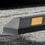 Lavex 6' Black and Yellow Heavy-Duty Parking Stop with Reflective Stripes Lavex 6' Black and Yellow Heavy-Duty Parking Stop with Reflective Stripes