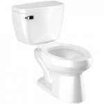 Sloan 8009.8010 Standard Elongated Floor-Mounted Toilet with Pressure-Assisted Tank - 1.28 GPF Sloan 8009.8010 Standard Elongated Floor-Mounted Toilet with Pressure-Assisted Tank - 1.28 GPF
