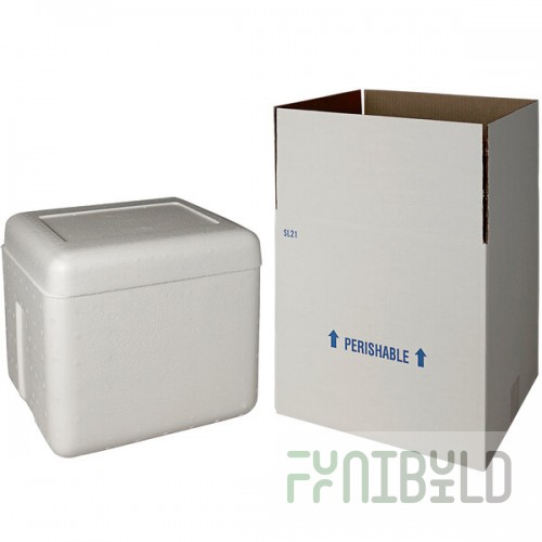 Insulated Shipping Box with Foam Cooler 12