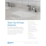 Sloan 33461047 2000 mL Polished Chrome Deck Mounted Top-Fill Sensor Soap Dispenser