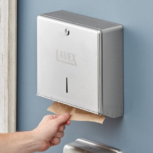 Lavex Stainless Steel C-Fold / Multifold Surface-Mounted Mini Paper Towel Dispenser Lavex Stainless Steel C-Fold / Multifold Surface-Mounted Mini Paper Towel Dispenser