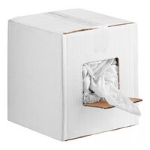 Hospeco White Medium Weight New Washed T-Shirt Rags in Bulk - 25 lb.