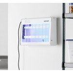 Lavex Zap N Trap White Indoor Insect Light Trap with 2 Glue Boards, 1500 sq. ft. Coverage - 120V, 30W
