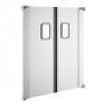 Regency Double Aluminum Swinging Traffic Door with 9