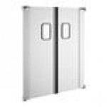 Regency Double Aluminum Swinging Traffic Door with 9
