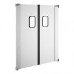 Regency Double Aluminum Swinging Traffic Door with 9