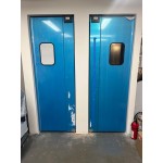 Regency Double Aluminum Swinging Traffic Door with 9