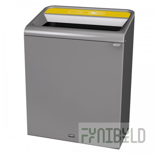 Rubbermaid® 1961682 Configure 45 Gallon Stenni Gray 1 Stream Cans Indoor Rectangular Recycling Bin