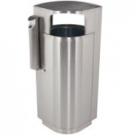 Commercial Zone 782129 Leafview 40 Gallon Oval Stainless Steel Trash Can Commercial Zone 782129 Leafview 40 Gallon Oval Stainless Steel Trash Can