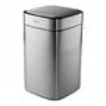 Tramontina 81200/015DS 3 Gallon Stainless Steel Square Wastebasket with Automatic Lid