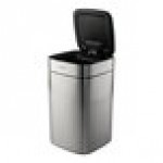 Tramontina 81200/015DS 3 Gallon Stainless Steel Square Wastebasket with Automatic Lid