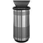 Witt Industries SC35P-01-SS-FT Standard Series 35 Gallon Perforated Stainless Steel Outdoor Trash Can with Flat Top Lid Witt Industries SC35P-01-SS-FT Standard Series 35 Gallon Perforated Stainless Steel Outdoor Trash Can with Flat Top Lid