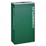 Ex-Cell Kaiser RC-KD36-R EGX Kaleidoscope XL Series Emerald Texture Square 36 Gallon Customizable Recyclables Receptacle