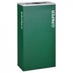 Ex-Cell Kaiser RC-KD36-R EGX Kaleidoscope XL Series Emerald Texture Square 36 Gallon Customizable Recyclables Receptacle