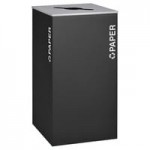 Ex-Cell Kaiser RC-KD36-R EGX Kaleidoscope XL Series Emerald Texture Square 36 Gallon Customizable Recyclables Receptacle