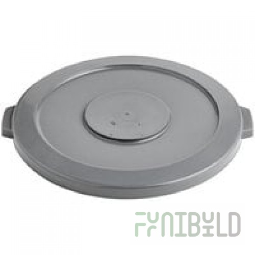 Continental 4445GY Huskee 44 Gallon Gray Round Trash Can Lid
