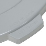 Continental 4445GY Huskee 44 Gallon Gray Round Trash Can Lid Continental 4445GY Huskee 44 Gallon Gray Round Trash Can Lid