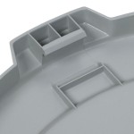 Continental 4445GY Huskee 44 Gallon Gray Round Trash Can Lid Continental 4445GY Huskee 44 Gallon Gray Round Trash Can Lid