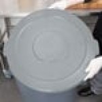 Continental 4445GY Huskee 44 Gallon Gray Round Trash Can Lid Continental 4445GY Huskee 44 Gallon Gray Round Trash Can Lid
