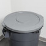Continental 4445GY Huskee 44 Gallon Gray Round Trash Can Lid Continental 4445GY Huskee 44 Gallon Gray Round Trash Can Lid