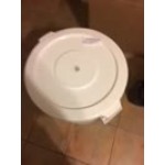 Continental 4445GY Huskee 44 Gallon Gray Round Trash Can Lid Continental 4445GY Huskee 44 Gallon Gray Round Trash Can Lid