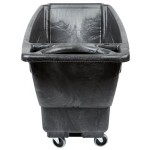 Rubbermaid® FG9T1300BLA Black 0.5 Cubic Yard Tilt Truck / Trash Cart (450 lb.) Rubbermaid® FG9T1300BLA Black 0.5 Cubic Yard Tilt Truck / Trash Cart (450 lb.)