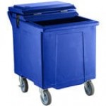 CaterGator 125 lb. Capacity Black Mobile Ice Bin with Flip Lid CaterGator 125 lb. Capacity Black Mobile Ice Bin with Flip Lid