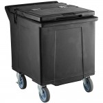 CaterGator 125 lb. Capacity Black Mobile Ice Bin with Flip Lid CaterGator 125 lb. Capacity Black Mobile Ice Bin with Flip Lid