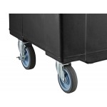 CaterGator 125 lb. Capacity Black Mobile Ice Bin with Flip Lid CaterGator 125 lb. Capacity Black Mobile Ice Bin with Flip Lid