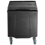 CaterGator 125 lb. Capacity Black Mobile Ice Bin with Flip Lid CaterGator 125 lb. Capacity Black Mobile Ice Bin with Flip Lid