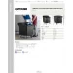 CaterGator 125 lb. Capacity Black Mobile Ice Bin with Flip Lid CaterGator 125 lb. Capacity Black Mobile Ice Bin with Flip Lid