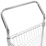 Regency Chrome One Shelf and One Basket Utility Cart - 18 Regency Chrome One Shelf and One Basket Utility Cart - 18