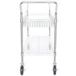 Regency Chrome One Shelf and One Basket Utility Cart - 18 Regency Chrome One Shelf and One Basket Utility Cart - 18