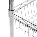 Regency Chrome One Shelf and One Basket Utility Cart - 18 Regency Chrome One Shelf and One Basket Utility Cart - 18