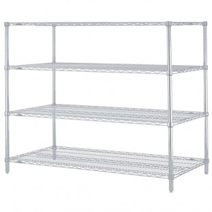Metro N576BR Super Erecta Brite Wire Stationary Starter Shelving Unit - 24 Metro N576BR Super Erecta Brite Wire Stationary Starter Shelving Unit - 24