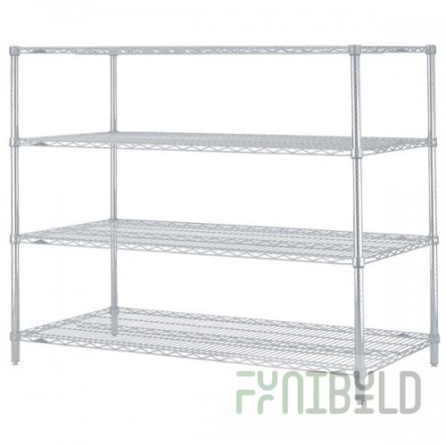 Metro N576BR Super Erecta Brite Wire Stationary Starter Shelving Unit - 24