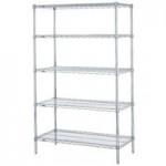 Metro N576BR Super Erecta Brite Wire Stationary Starter Shelving Unit - 24
