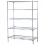 Metro N576BR Super Erecta Brite Wire Stationary Starter Shelving Unit - 24