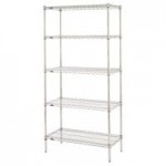 Metro N576BR Super Erecta Brite Wire Stationary Starter Shelving Unit - 24