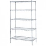 Metro N576BR Super Erecta Brite Wire Stationary Starter Shelving Unit - 24