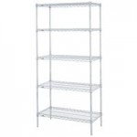Metro N576BR Super Erecta Brite Wire Stationary Starter Shelving Unit - 24