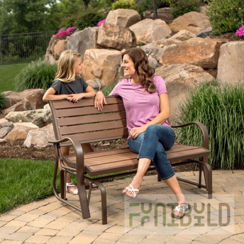 Lifetime 60290 Mocha Brown Glider Bench