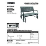 Lifetime 60290 Mocha Brown Glider Bench