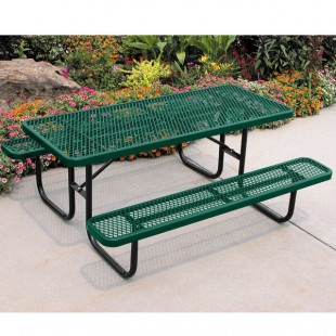 Ultra Site 4' Green Heavy-Duty Rectangular Diamond Table 48